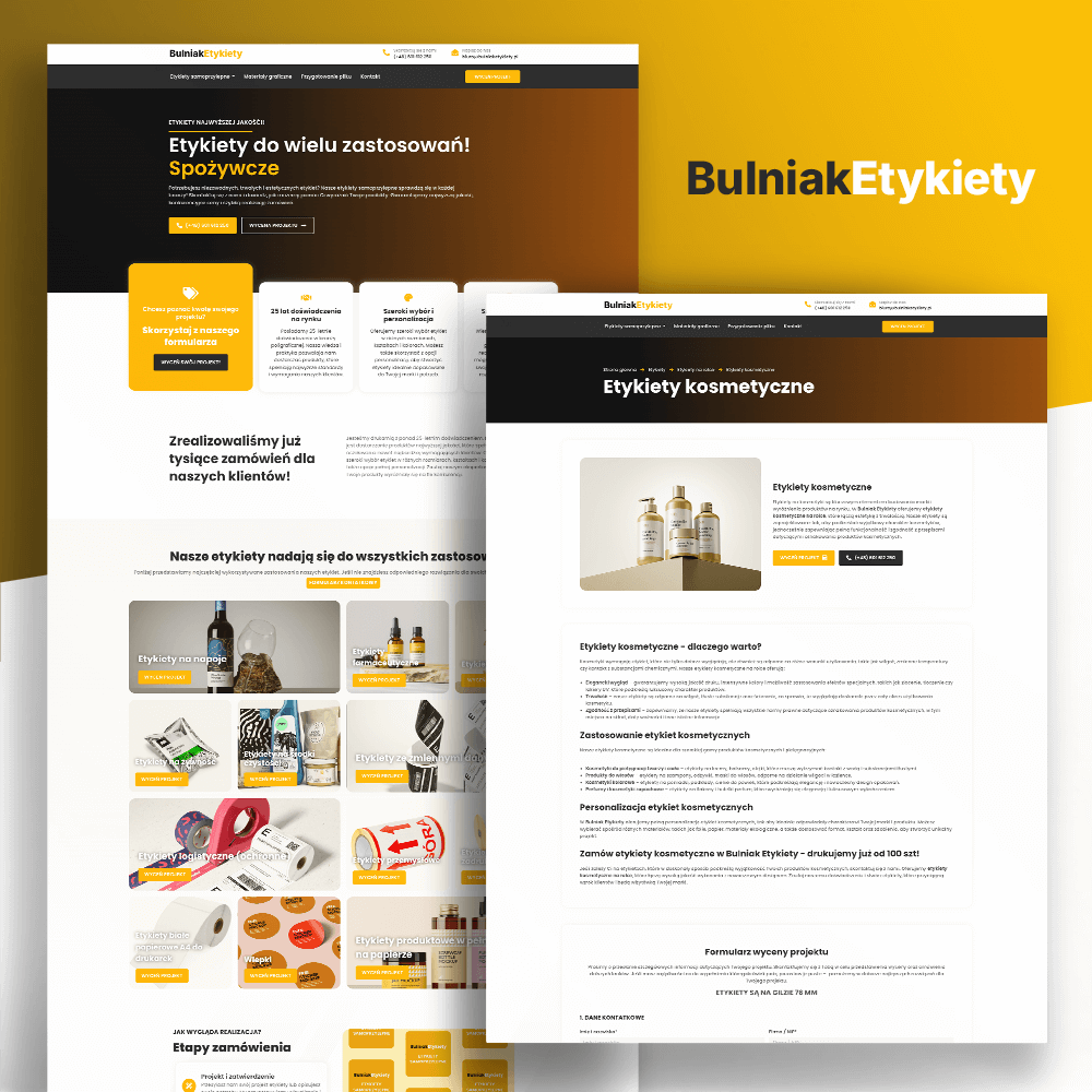 Strona internetowa - bulniaketykiety