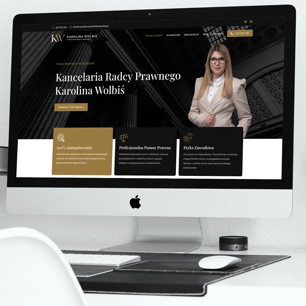 strona internetowa - Kancelaria Radcy Prawnego Karolina Wolbiś