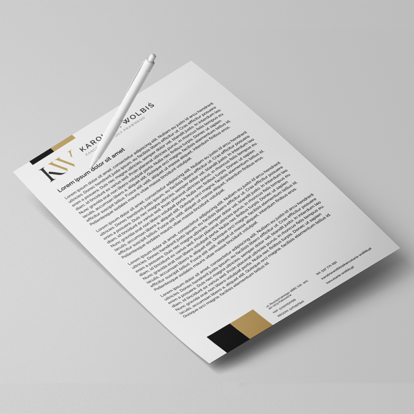 papier firmowy - Kancelaria Radcy Prawnego Karolina Wolbiś